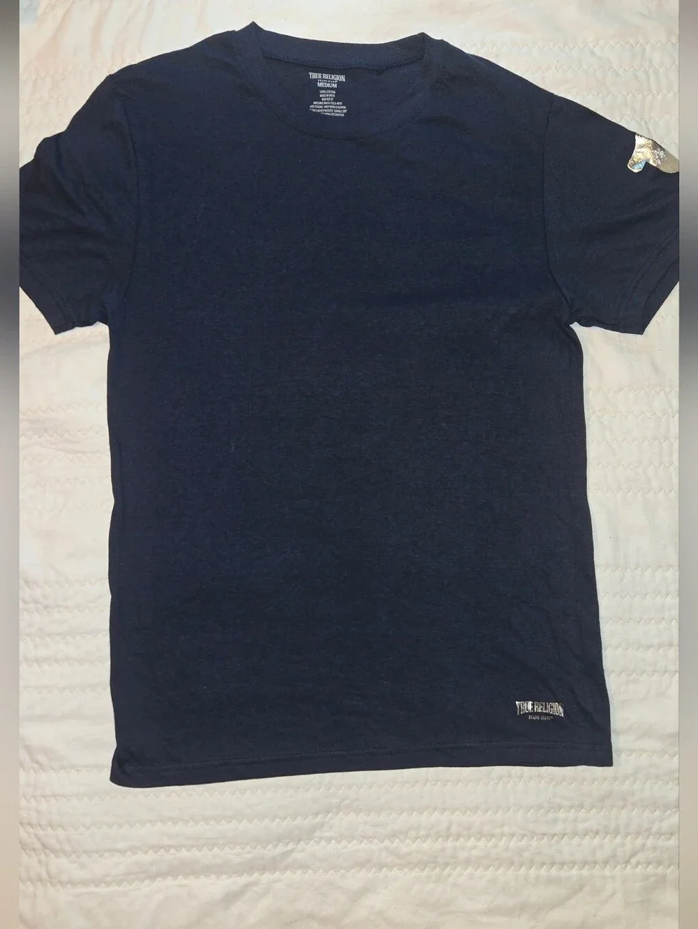 True Religion Men's Dark Navy Short Sleeve Crew Tee